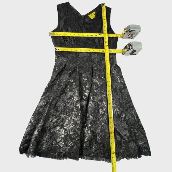 Signette Aysha Saeed Iridescent Jacquard Cocktail Dress Size 4 Dark Fairy Grunge - Picture 7 of 11